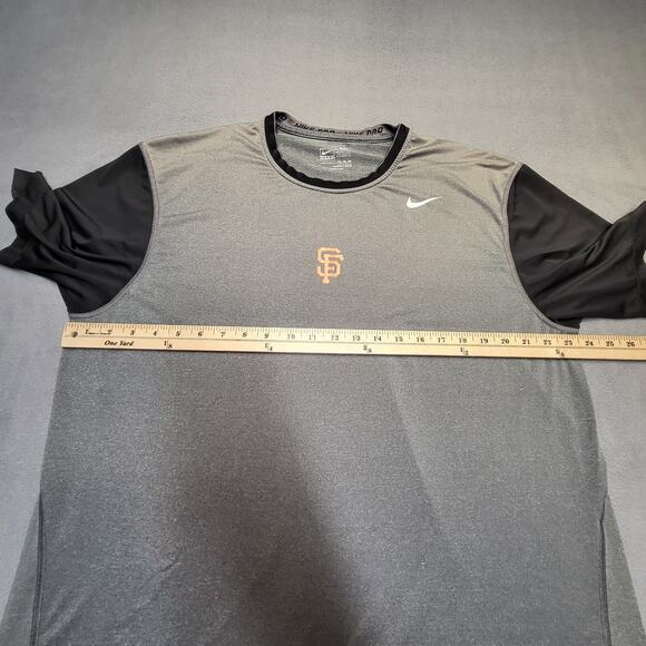 San Francisco Giants Shirt Mens XXL Gray Nike Pro Dry Fit MLB Performance - Picture 6 of 9